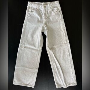 Zara Girls's Relaxed White Jeans